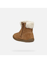 Geox Hnedá dievčenská zimná obuv Geox Macchia