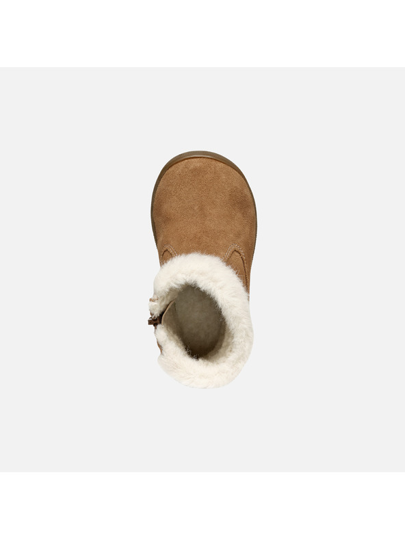 Geox Hnedá dievčenská zimná obuv Geox Macchia