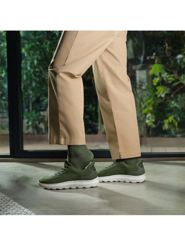 Geox Khaki pánske tenisky Geox Spherica Plus Fast in