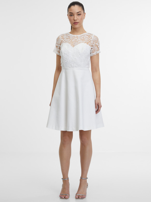 Orsay Biele dámske šaty ORSAY