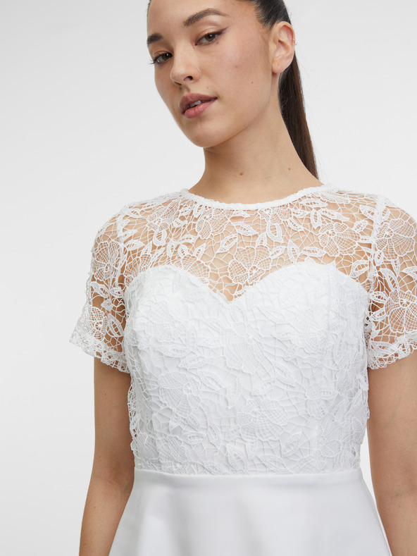 Orsay Biele dámske šaty ORSAY