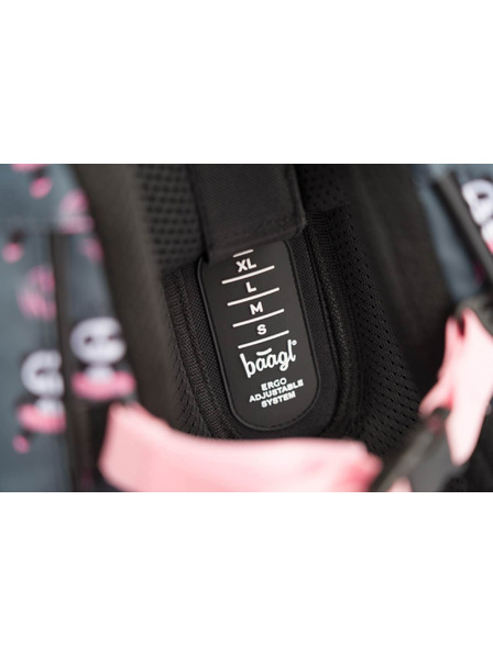 BAAGL  Šedá 3 sety pandy na zips: aktovka, penál, taška Baagl