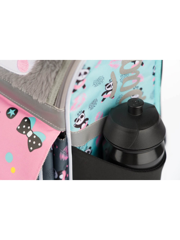 BAAGL  Šedá 3 sety pandy na zips: aktovka, penál, taška Baagl