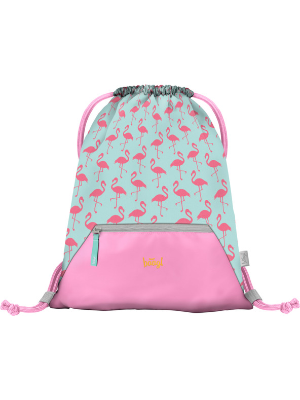 BAAGL  Ružová taška s vreckom Baagl Flamingo