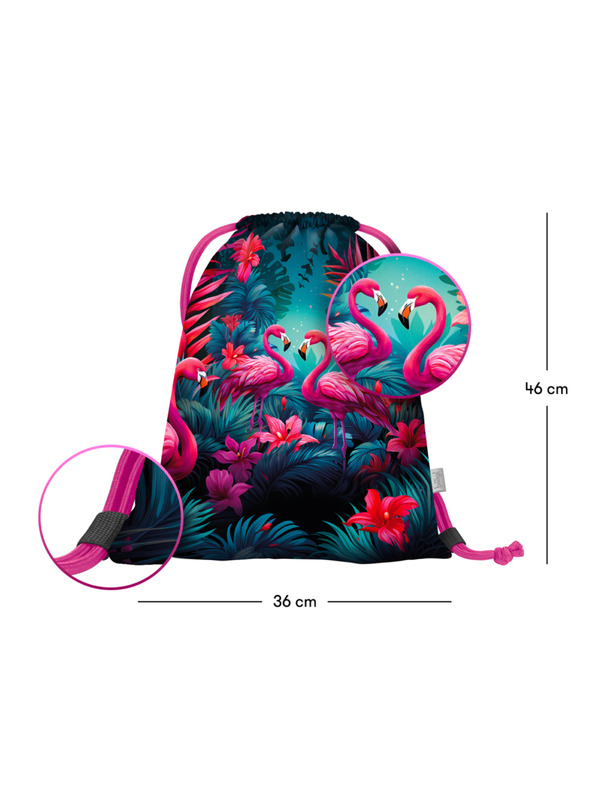 BAAGL  Ružová taška Baagl Plameniaci