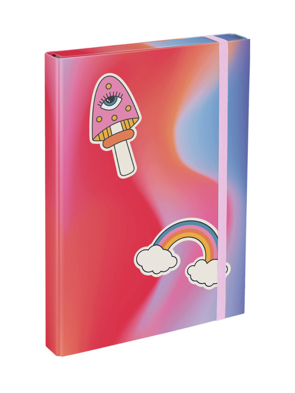 BAAGL  Červené obaly na školské zošity A4 Baagl Hippie