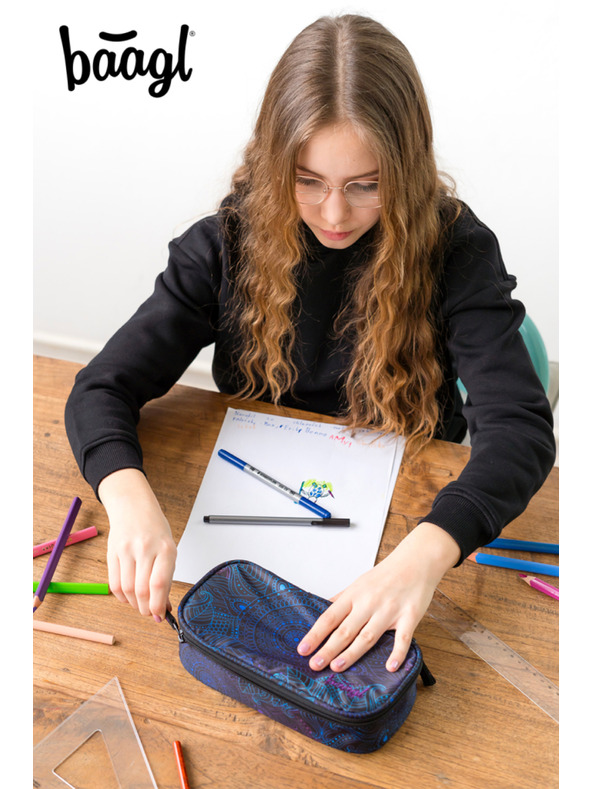 BAAGL  Čierny školský peračník Baagl Zen