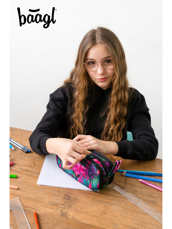 BAAGL  Ružový študentský penál Baagl Paradise