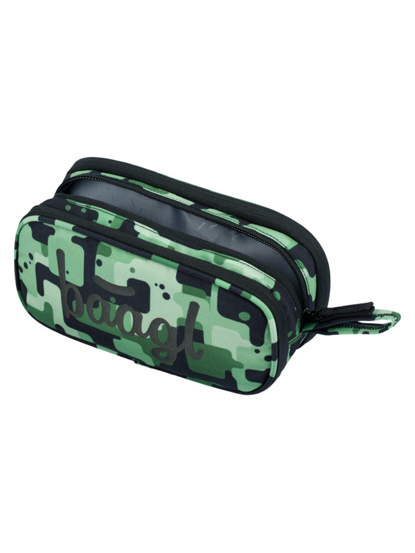 BAAGL  Zelený študentský penál etue Baagl Green