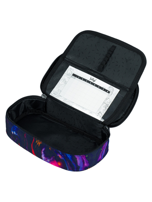 BAAGL  Fialový školský peračník Baagl Marble