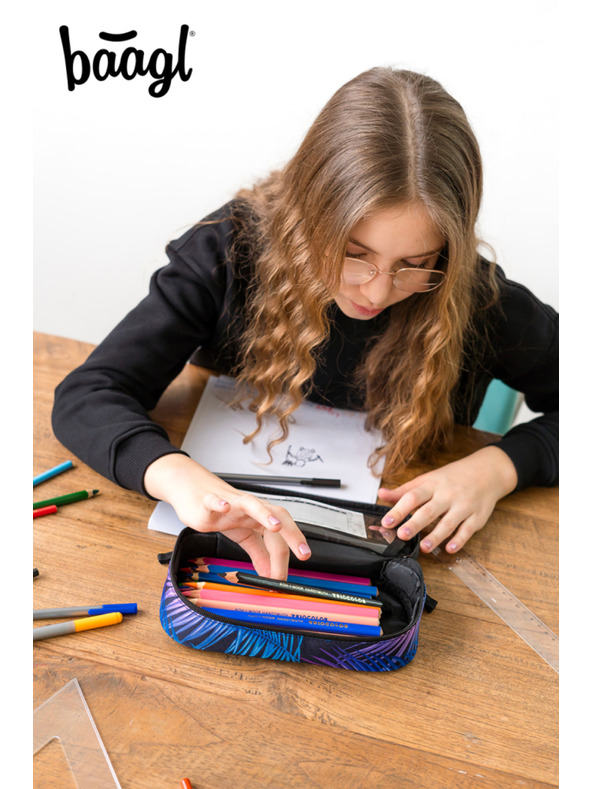 BAAGL  Modrý školský peračník Baagl Palm