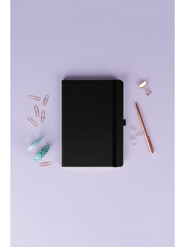 NOTIQUE NOTIQUE Notes Balacron, čierny, bodkovaný, 15 x 21 cm