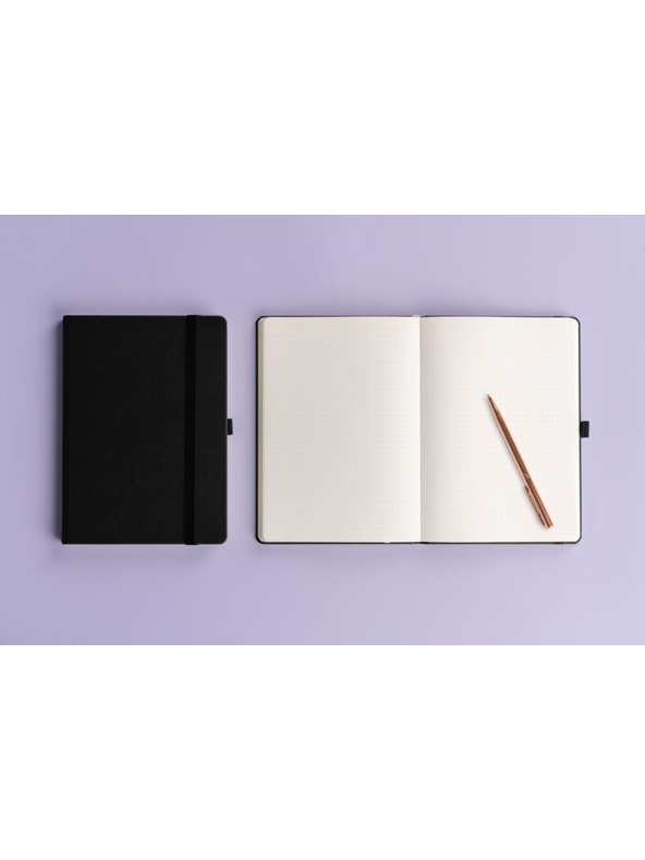 NOTIQUE NOTIQUE Notes Balacron, čierny, bodkovaný, 15 x 21 cm