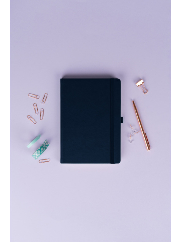 NOTIQUE NOTIQUE Notes Balacron, tmavomodrý, bodkovaný, 15 x 21 cm