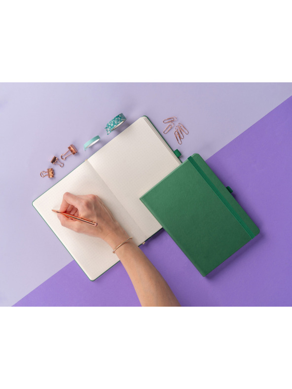 NOTIQUE NOTIQUE Poznámky, zelený, bodkovaný, 15 x 21 cm