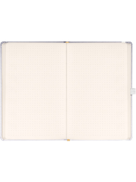 NOTIQUE NOTIQUE Notes Balacron, strieborný, bodkovaný, 15 x 21 cm