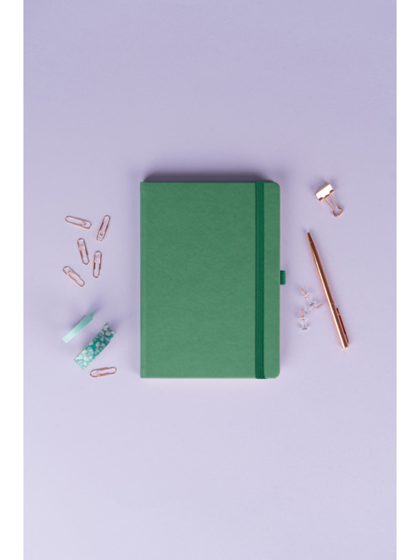 NOTIQUE NOTIQUE Poznámky, zelená farba, linajkované, 15 x 21 cm