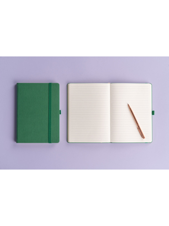 NOTIQUE NOTIQUE Poznámky, zelená farba, linajkované, 15 x 21 cm