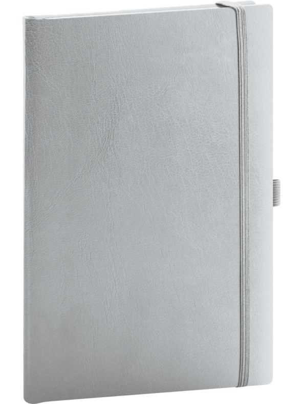 NOTIQUE NOTIQUE Notes Balacron, strieborný, s podšívkou, 15 x 21 cm