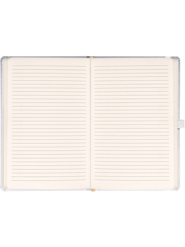 NOTIQUE NOTIQUE Notes Balacron, strieborný, s podšívkou, 15 x 21 cm