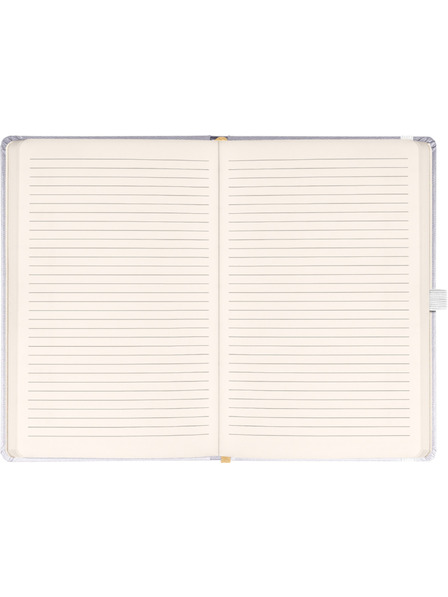 NOTIQUE NOTIQUE Notes Balacron, strieborný, s podšívkou, 15 x 21 cm