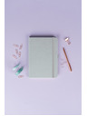 NOTIQUE NOTIQUE Notes Balacron, strieborný, s podšívkou, 15 x 21 cm