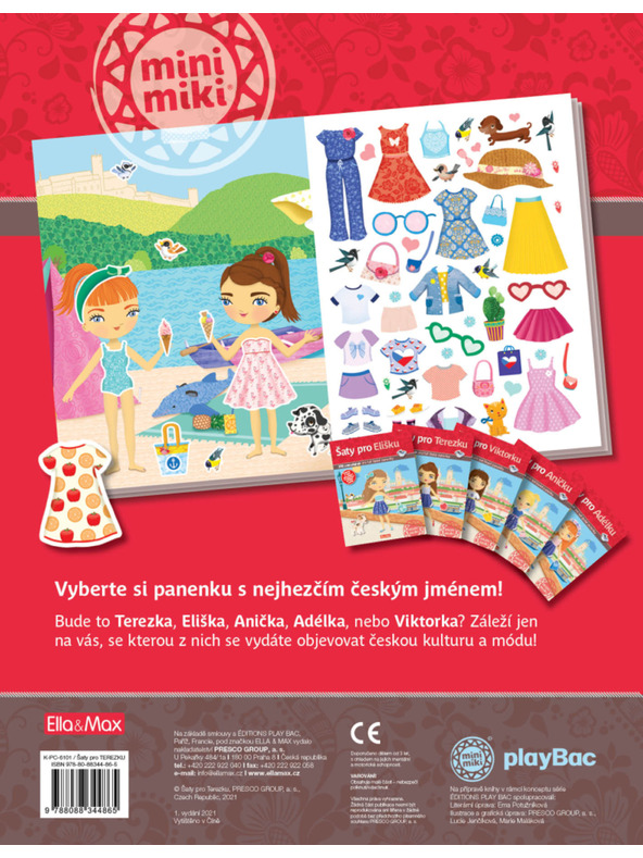 ELLA & MAX Šaty pre TEREZKU ─ Kniha samolepiek