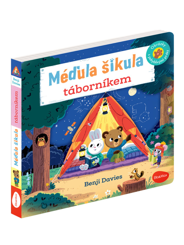 BAAGL  MEDVEDÍK ŠIKOVNÝ TÁBORNÍKOM – Obrázky s pohyblivými prvkami