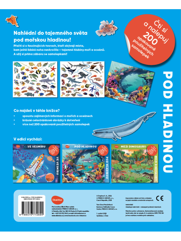 BAAGL  Čítaj a nalepuj – POD HLADINOU, kniha so samolepkami