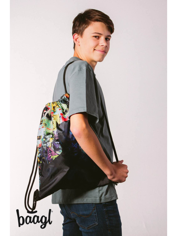 BAAGL  BAAGL 3 SET Skate Batman Comics: batoh, etue, vrecko