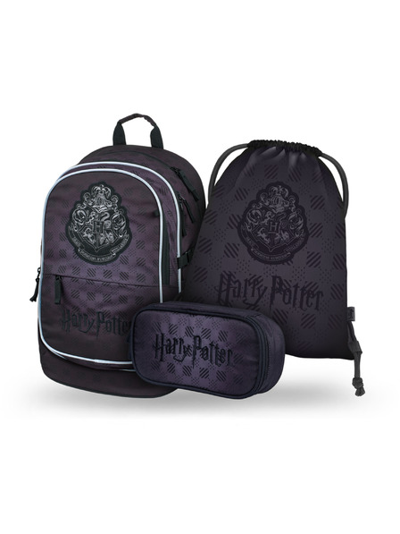 BAAGL  BAAGL SET 3 Core Harry Potter Rokfort čierny: batoh, peračník, vrecko