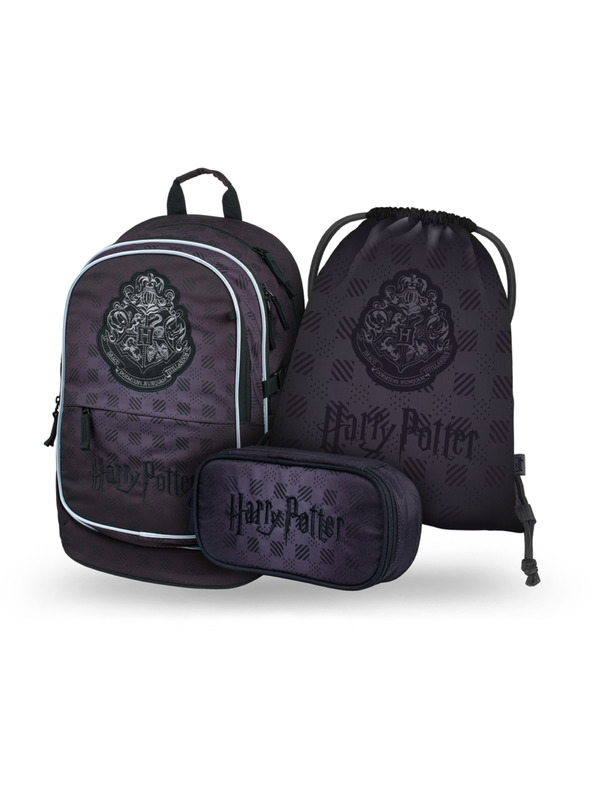 BAAGL  BAAGL SET 3 Core Harry Potter Rokfort čierny: batoh, peračník, vrecko