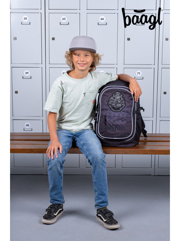 BAAGL  BAAGL SET 3 Core Harry Potter Rokfort čierny: batoh, peračník, vrecko