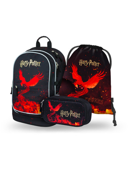BAAGL  BAAGL SET 3 Core Harry Potter Fénix: batoh, peračník, vrecko