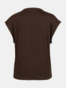 Orsay Tmavohnedé dámske tričko s krátkym rukávom ORSAY