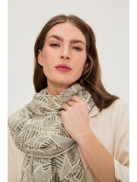 Moodo Vzorovaný šál olivový Moodo