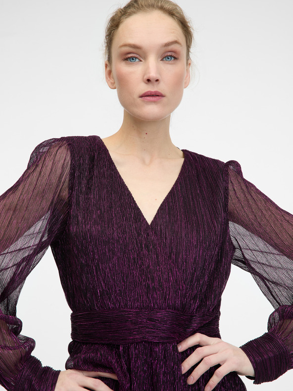 Orsay Fialové dámske šaty ku kolenám ORSAY