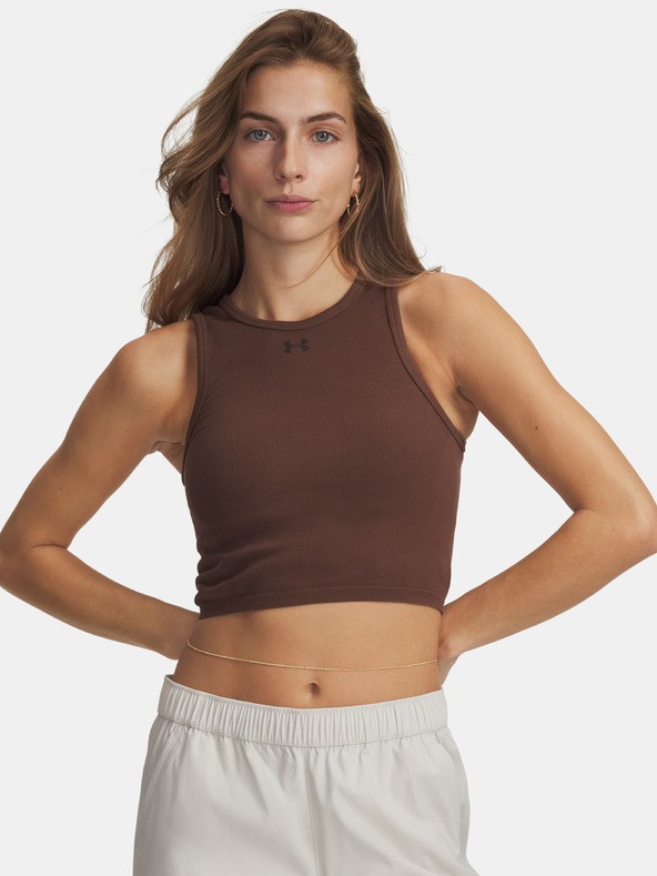 Under Armour Dámske tielko Under Armour Seamless Cotton Hand Tank-BRN