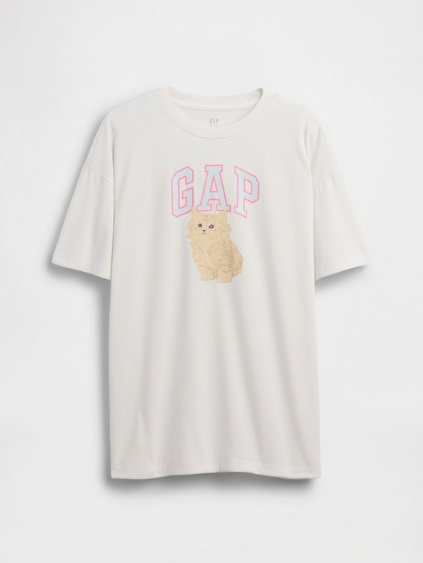 GAP Detské oversize pyžamové tričko s logom GAP