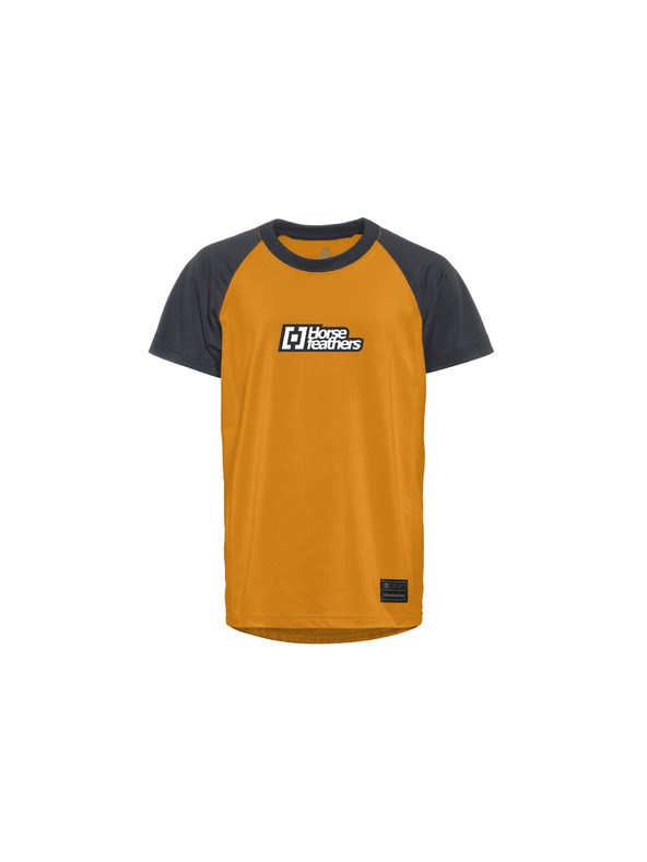 Horsefeathers Detský cyklistický dres Spike - sunflower/indigo