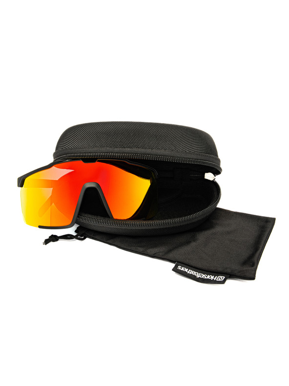 Horsefeathers Cyklistické okuliare Proton - matná čierna/zrkadlovo červená