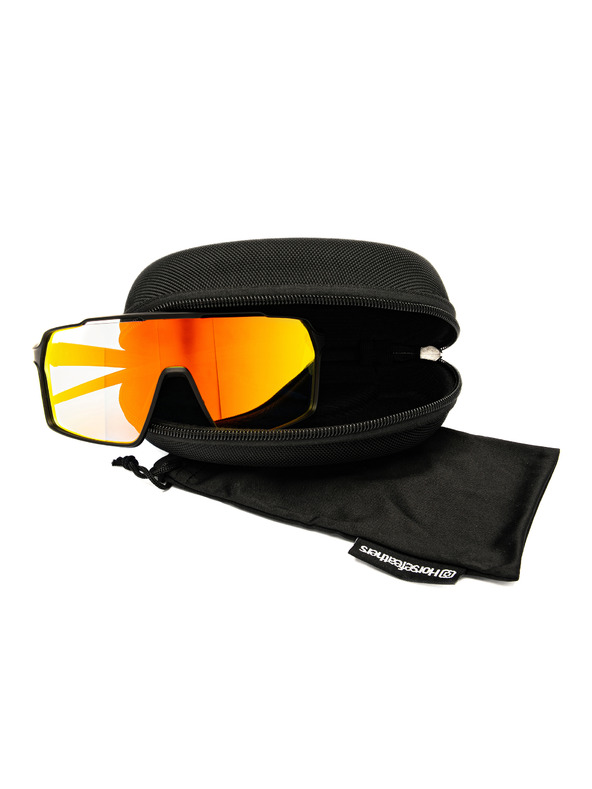 Horsefeathers Fotochromatické okuliare Neutron - matná čierna/zrkadlovo červená