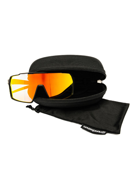 Horsefeathers Fotochromatické okuliare Neutron - matná čierna/zrkadlovo červená