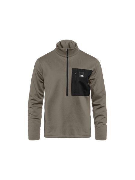 Horsefeathers Funkčná mikina Miner - taupe