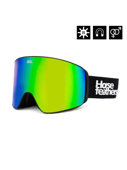 Horsefeathers Snowboardové okuliare Lynx - black/mirror green