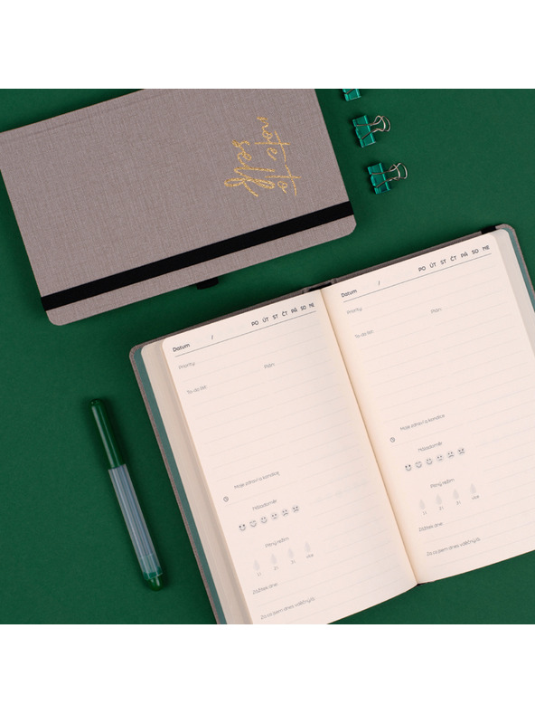 ELLA & MAX Nedatovaný plánovač Note to self, 5 minút denne, 13 × 21 cm