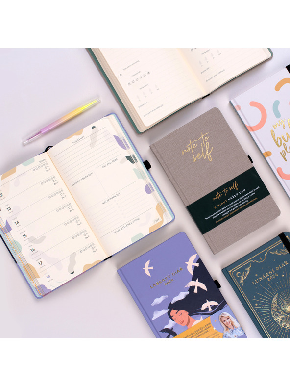 ELLA & MAX Nedatovaný plánovač Note to self, 5 minút denne, 13 × 21 cm