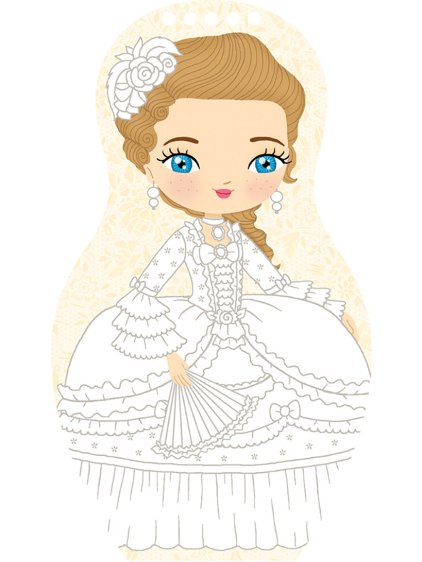 ELLA & MAX Obliekame bábiky PRINCEZNÁ EMMA – Omaľovánky