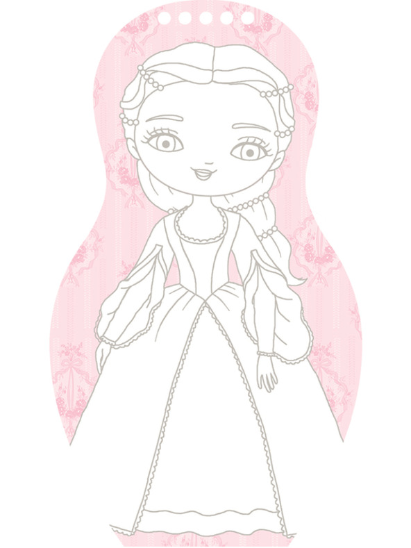 ELLA & MAX Obliekame bábiky PRINCEZNÁ EMMA – Omaľovánky