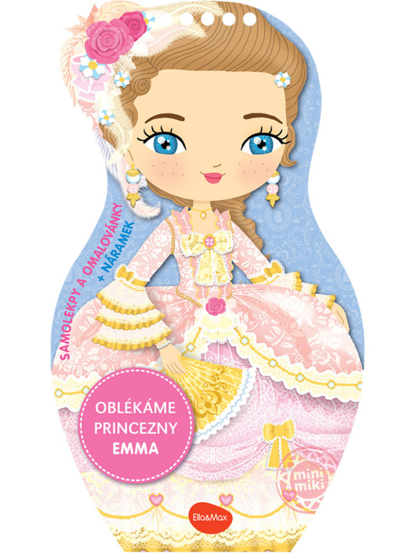 ELLA & MAX Obliekame bábiky PRINCEZNÁ EMMA – Omaľovánky